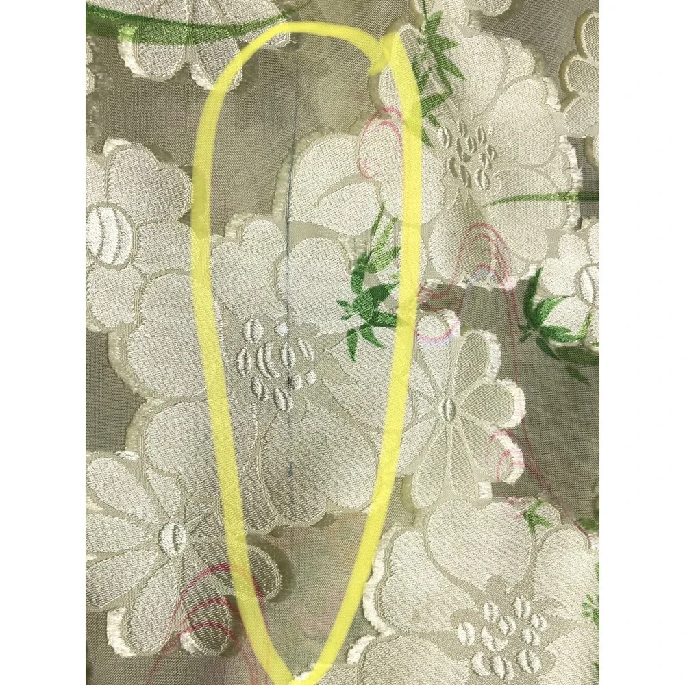 Vintage 1970s Boho Dress Floral Brocade Maxi Dress Festival Gown STAINED XS - Picture 11 of 16